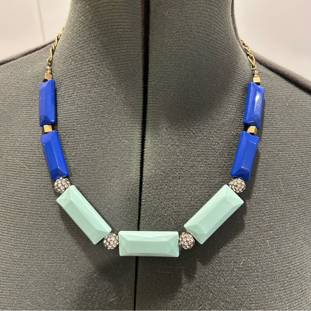 J. Crew Elegant Blue and Aqua Necklace